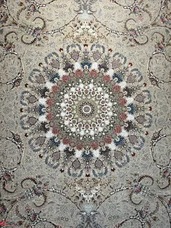 فرش ماشینی شاهکار صفویه-کد 6090-1500 شانه-4500 تراکم
