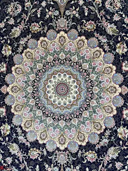 فرش ماشینی جردن-lexa آراز-سرمه ای-1200شانه-3600تراکم