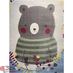 فرش اتاق کودک-فرش پاتریس طرح تدی آبی