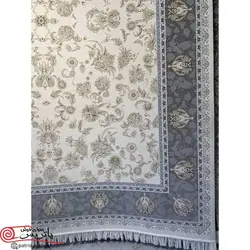 فرش ماشيني قالی سلیمان 1200شانه با تراکم 3600 آکروليک طرح p002 کرم هايبالک