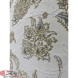 فرش ماشيني قالی سلیمان 1200شانه با تراکم 3600 آکروليک طرح p002 کرم هايبالک