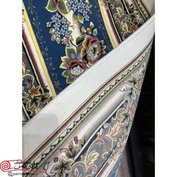 فرش ماشيني خاطره کوير کاشان 1200شانه با تراکم 3600 آکروليک طرح پاریس کرم هايبالک