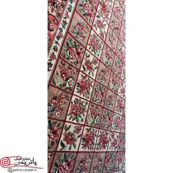 فرش گبه طرح گلفرنگ شکلاتی با تراکم بالا و برند پاتریس