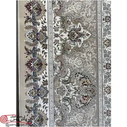 فرش ماشيني خاطره کوير کاشان 1600شانه با تراکم 4500 آکروليک طرح ارغوان کرم صدفی هايبالک