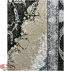 فرش ماشيني خاطره کوير کاشان 1200شانه با تراکم 3600 آکروليک طرح آریانا متاليک هايبالک