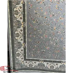 فرش ماشيني با برند فرش پاتریس 1500شانه با تراکم 4500 آکروليک طرح افشان سی گل طوسی