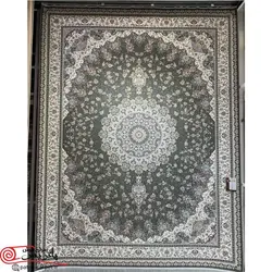 فرش ماشيني با برند فرش پاتریس 1500شانه با تراکم 4500 آکروليک طرح الماس طوسی