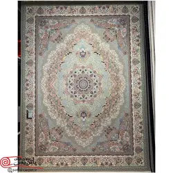 فرش ماشيني شاهکار صفویه 1200شانه با تراکم 3600 آکروليک طرح 5848 فیلی