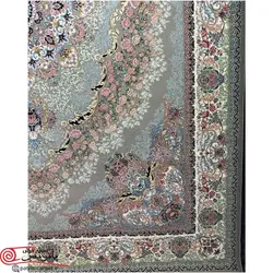 فرش ماشيني شاهکار صفویه 1200شانه با تراکم 3600 آکروليک طرح 5848 فیلی