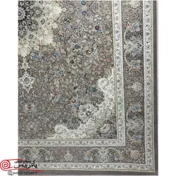فرش ماشيني خاطره کوير کاشان 1200شانه با تراکم 3600 آکروليک طرح ماهور سیلور هايبالک
