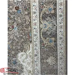 فرش ماشيني خاطره کوير کاشان 1200شانه با تراکم 3600 آکروليک طرح ماهور سیلور هايبالک