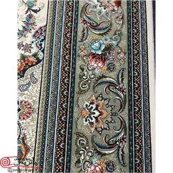 فرش ماشيني شاهکار صفویه 700 شانه با تراکم 2550 آکروليک طرح 5666 کرم