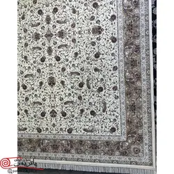 فرش ماشيني قالی سلیمان 1200شانه با تراکم 3600 آکروليک طرح افسانه کرم هايبالک