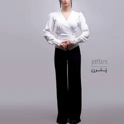 شومیز زنانه کرپ پترن کد 7434