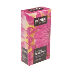 کاندوم بونکس مدل Safe &amp; Resistant بسته 12 عددی