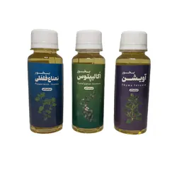 محلول بخور گل قطره کد 03 حجم 100 میلی لیتر مجموعه 3 عددی