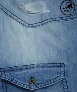 پیراهن جین مردانه آستین کوتاه