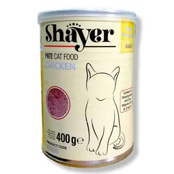 کنسروگربه شایر طعم مرغ وزن 400 گرم