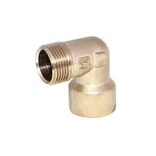 زانو چپقی برنجی 3/8