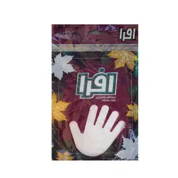 دستکش پلاستیکی یکبار مصرف افرا ۱۰۰ عددی