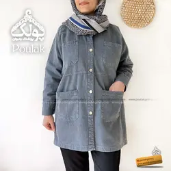 کت کتان دکمه دار مدل بلوط کد 9554