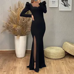 پیراهن بلند یقه خشتی کد 3800