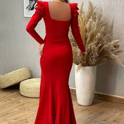 پیراهن بلند یقه خشتی کد 3800