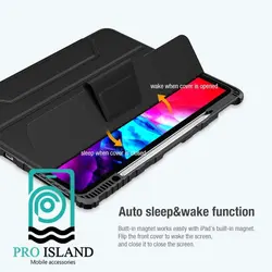 کیف محافظ لنزدار نیلکین Apple iPad Pro 12.9 2021 مدل Bumper Leather Pro