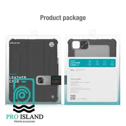 کیف محافظ لنزدار نیلکین Apple iPad Pro 12.9 2021 مدل Bumper Leather Pro