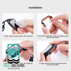 کاور اپل واچ مدل Nillkin Crash Bumper Gray مناسب برای Apple Watch 44mm ا Apple Watch 44mm Nillkin Crash Bumper Gray - پرو آیلند
