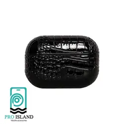 کاور چرمی مدل طرح کروکودیل مناسب Air pods pro