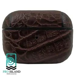 کاور چرمی مدل طرح کروکودیل مناسب Air pods pro