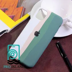 قاب محافظ سیلیکونی اپل آیفون iPhone 13 Pro Max طرح رنگین کمان