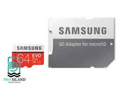 کارت حافظه microSDXC سامسونگ مدل Evo Plus کلاس 10 استاندارد UHS-I U1 سرعت 100MBps ظرفیت 64 گیگابایت - پرو آیلند