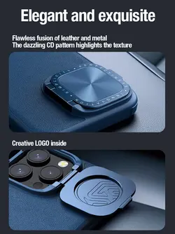 قاب نیلکین camshield prop leather برای iphone 15 pro max