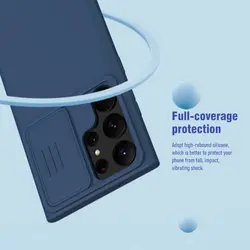 قاب نیلکین مدل cam silky گوشی Sam S23 ultra