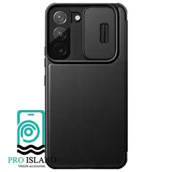 کیف کلاسوری نیلکین مدل Qin Pro Plain Cloth مناسب برای گوشی موبایل سامسونگ Galaxy S22 - پرو آیلند