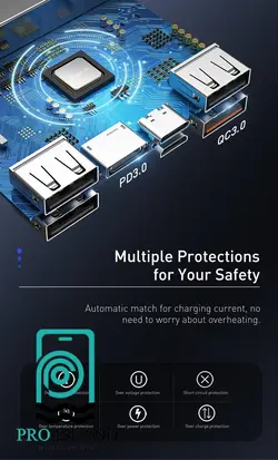 پاوربانک 30000 میلی آمپر باسئوس مدل (PPLG-A01) Amblight Digital | پروآیلند