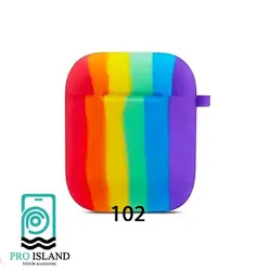کاور سیلیکونی طرح رنگین کمان مناسب برای هندزفری اپل airpod 2