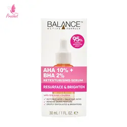 سرم پیلینگ و لایه بردار بالانس Balance Active Formula Resurface &amp; Brighten AHA 10% + BHA 2%