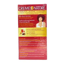 کیت رنگ مو قرمز تیره 7.6 نیچر Creme Of Nature Exotic Shine Color7.6