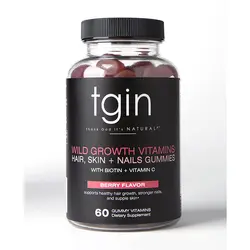 پاستیل تقویت مو، ناخن و روشن کننده پوست تگین 60 عددی Tgin Wild Growth Vitamins, Hair, Skin + Nails Gummies