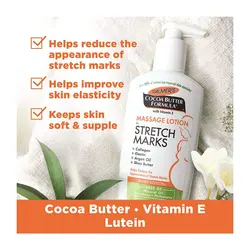 لوسیون ضد ترک دوران بارداری کره کاکائو پالمرز حجم 250 میل Palmers Cocoa Butter Formula Massage Lotion For Stretch Marks
