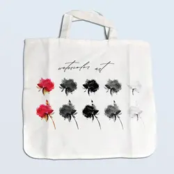 ساک دستی گل‌های آبرنگی - کد TB0603011 - پوشین