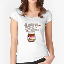 تیشرت زنانه طرح Nutella - کد WT1307002 - پوشین