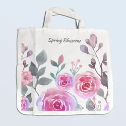 ساک دستی شکوفه‌های بهاری - کد TB0603005 - پوشین