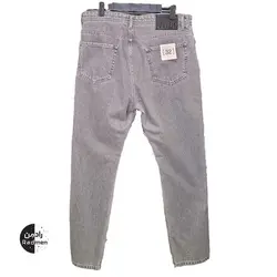 شلوار جین مام استایل زاپ مردانه طوسی VA80