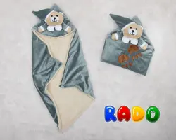 پتو دورپیچ طرح خرس برجسته