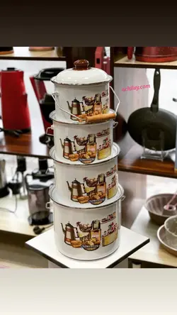 ظرف روغن و ماست لعابی طرح دار