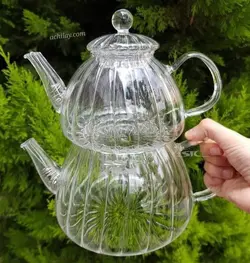 کتری قوری پیرکس طرح کدو